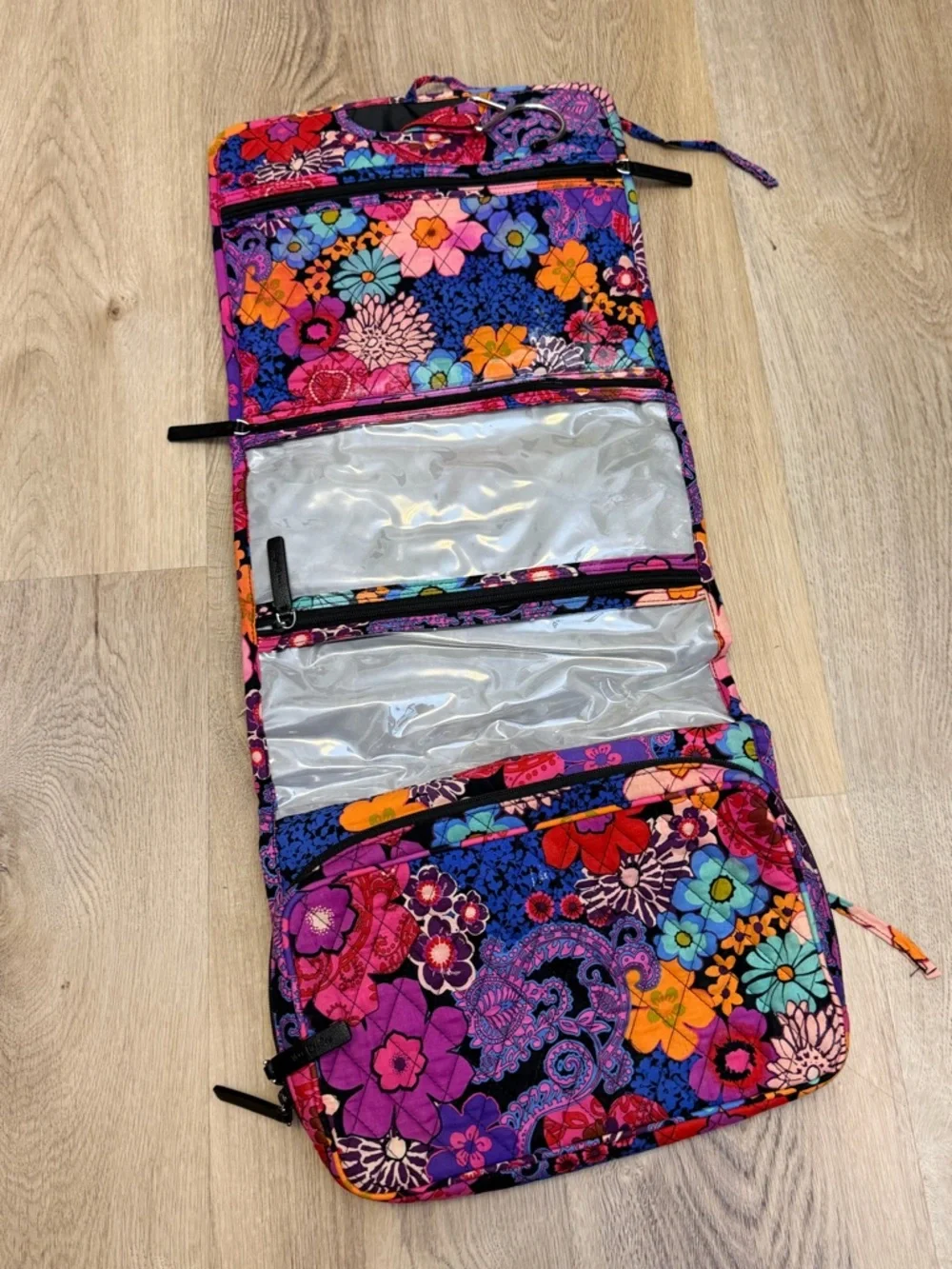 Vera Bradley Cosmetic Toiletry Quilted Tote Vibrant Floral